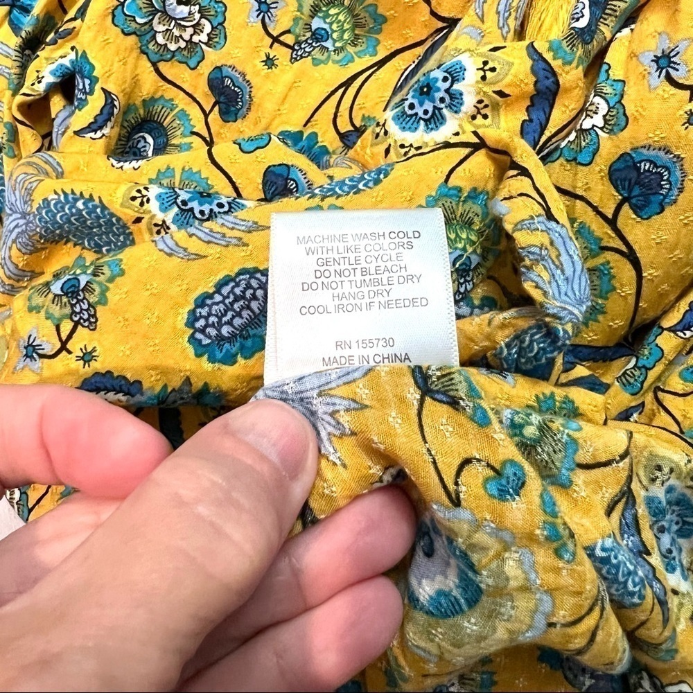 ⭐️Anthro’s Jane & Delancey, Yellow Pineapple Floral Top,Super Soft, Pull-Over, M - Picture 6 of 13